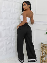 striped wide legged pants $25.00