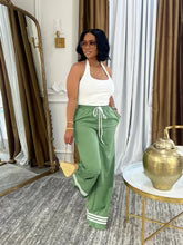 striped wide legged pants $25.00