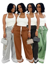striped wide legged pants $25.00