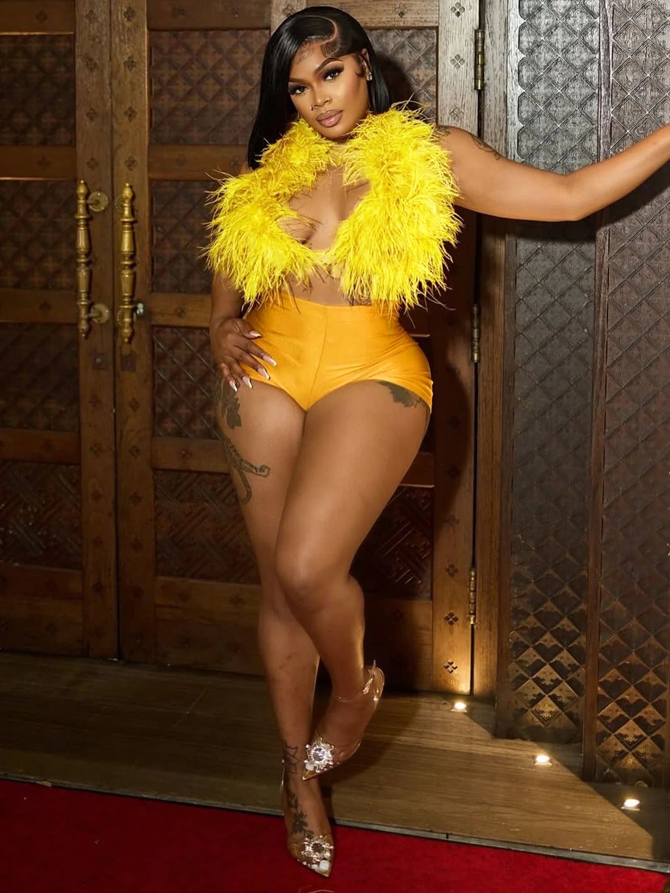 feathered halter 2 piece $35.00