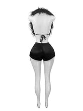 feathered halter 2 piece $35.00