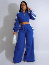 2 piece striped zipper set $33.50