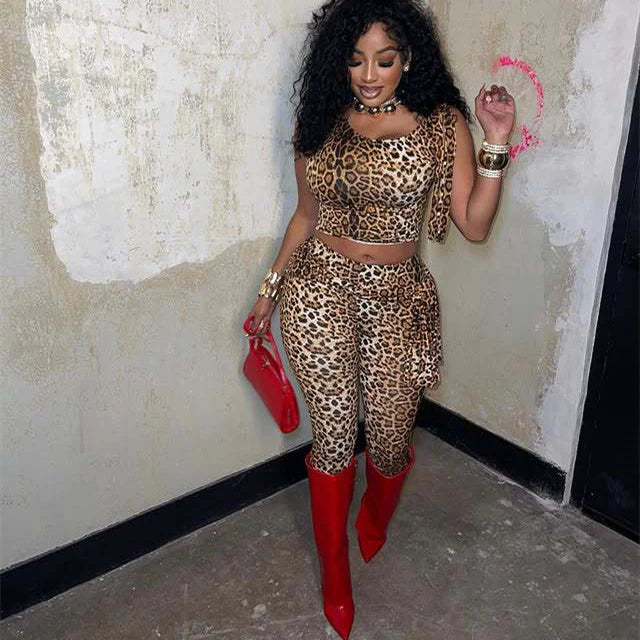kapri leopard 2 piece set $25.95