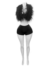 feathered halter 2 piece $35.00