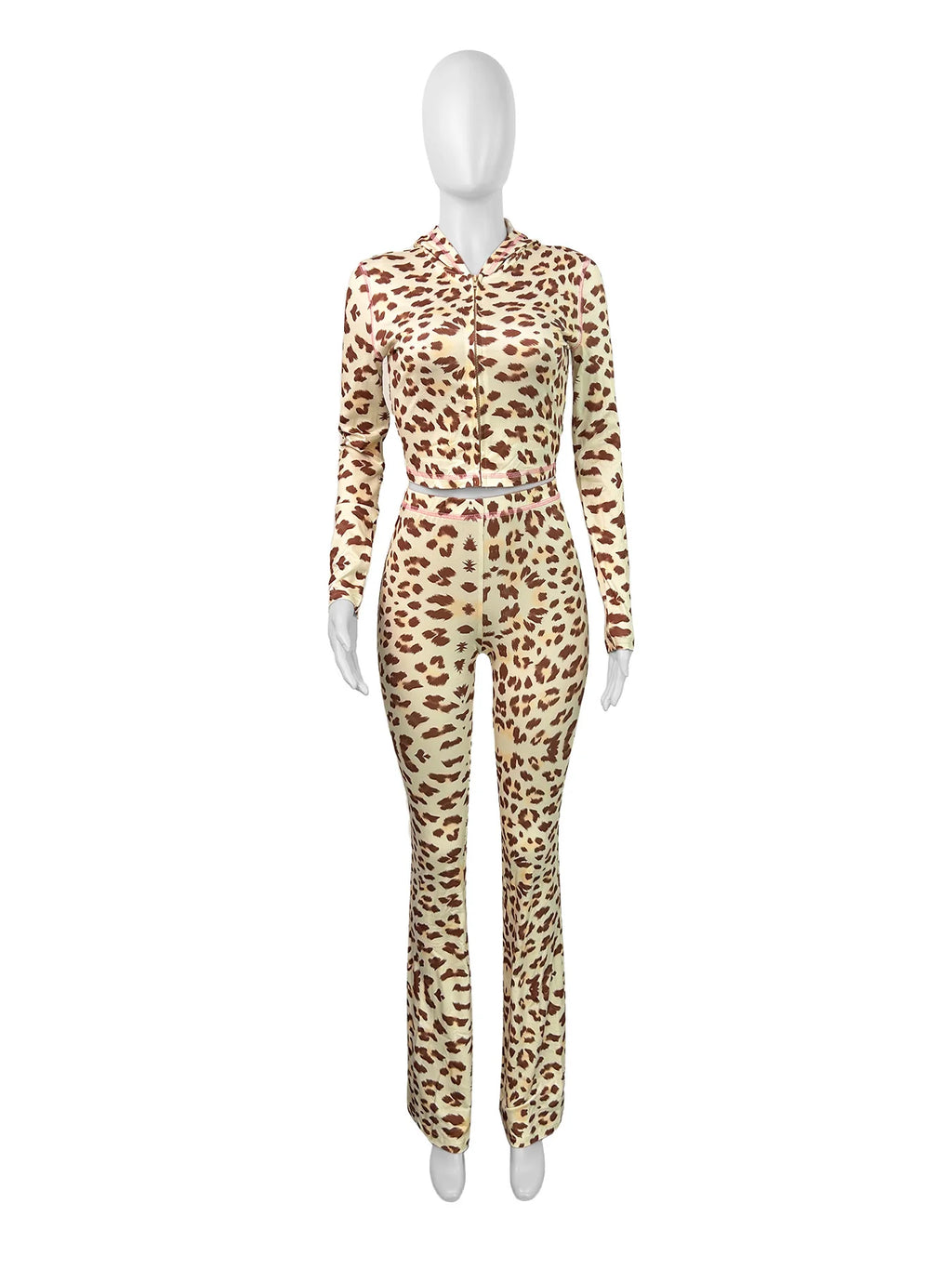 long sleeve leopard 2 piece set $19.99