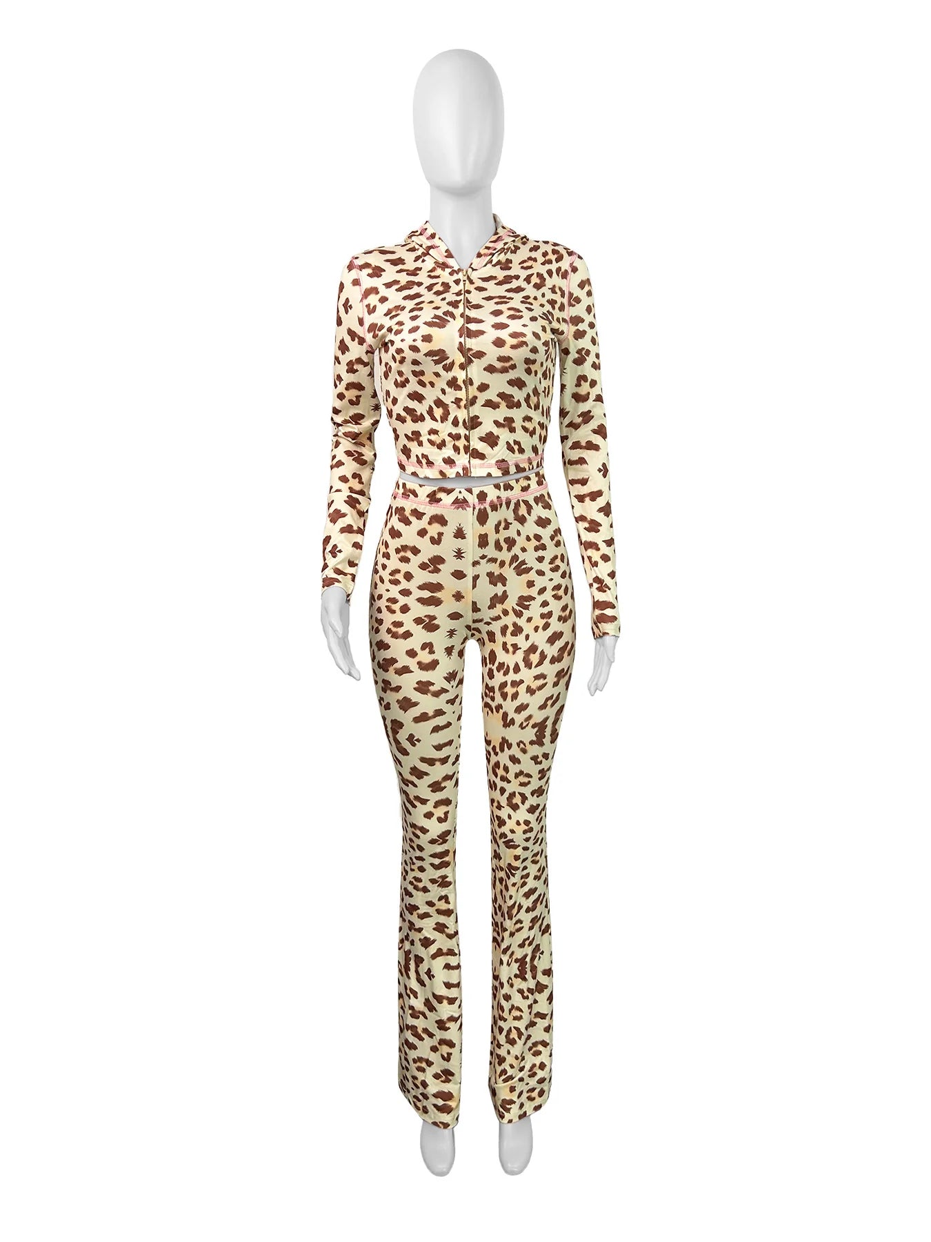long sleeve leopard 2 piece set $19.99