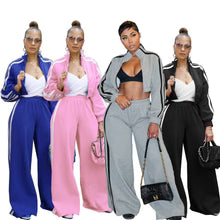 2 piece striped zipper set $33.50