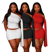 Off shoulder short skirt set $22.00