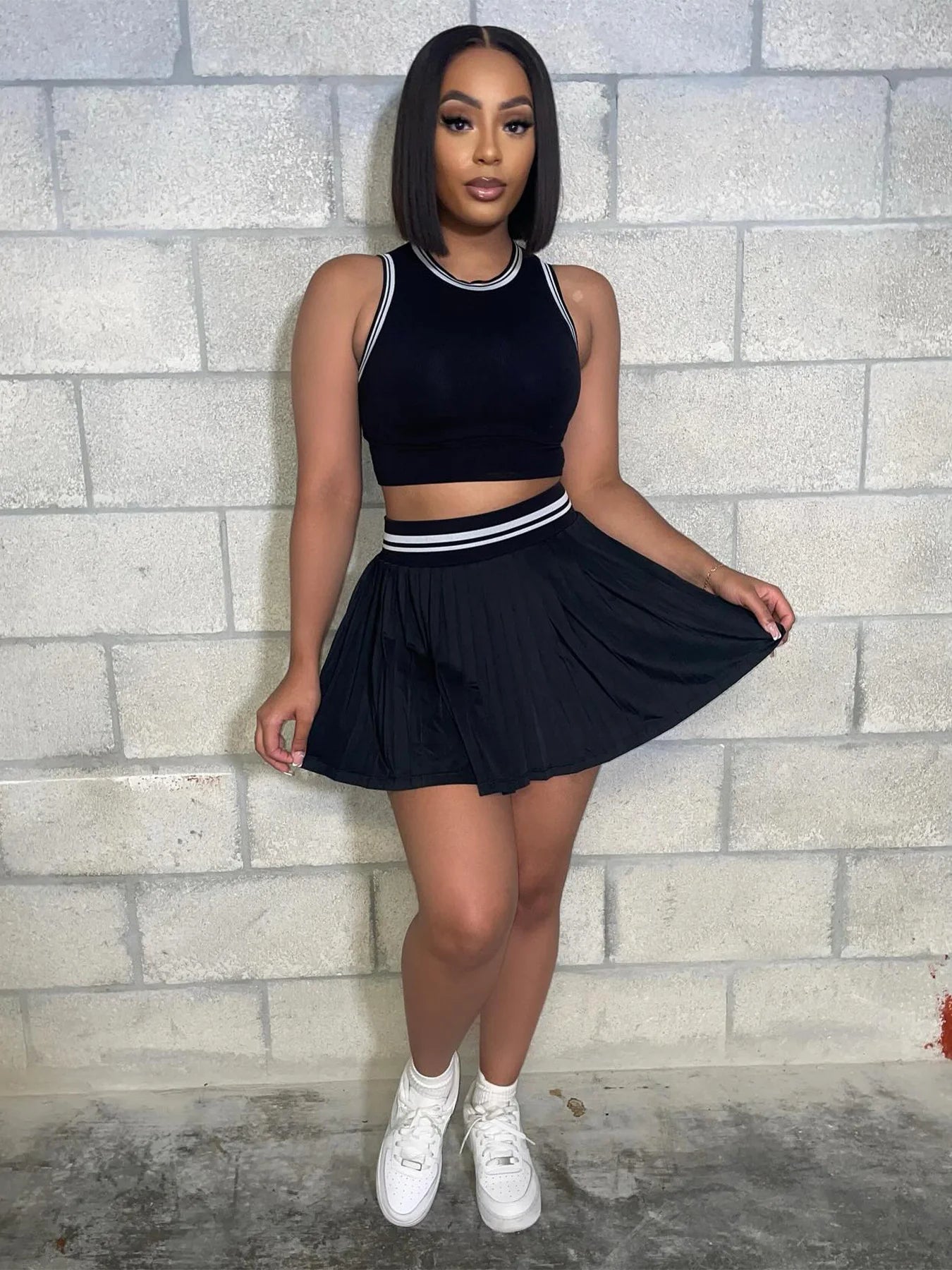 2 piece pleated set $25.00