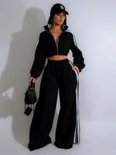 2 piece striped zipper set $33.50