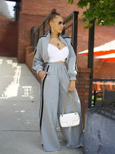 2 piece striped zipper set $33.50
