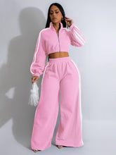 2 piece striped zipper set $33.50