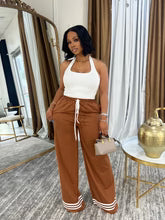 striped wide legged pants $25.00