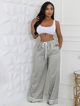 striped wide legged pants $25.00