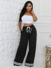 striped wide legged pants $25.00