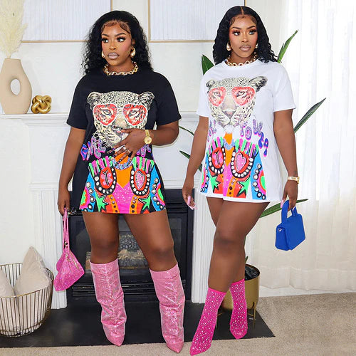 Printed Tshirt dress $22.50