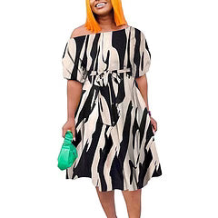 Kute off shoulder dress (Plus) $24.99