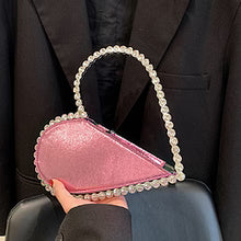 Rhinestone heart clutch