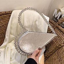 Rhinestone heart clutch
