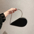 Rhinestone heart clutch $15.99