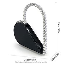 Rhinestone heart clutch
